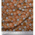 thumbnail image 1 of Soimoi Moss Georgette Fabric Flower Artistic Print Fabric by The Yard 42 Inch Wide, 1 of 3