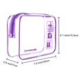 thumbnail image 3 of Neceser transparente Lermende aprobado por la TSA, morado, 3 unidades, 3 of 6