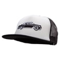thumbnail image 2 of Cadillac Car Patched Flat Bill Foam Camo Mesh Trucker Cap - White City OSFM, 2 of 5