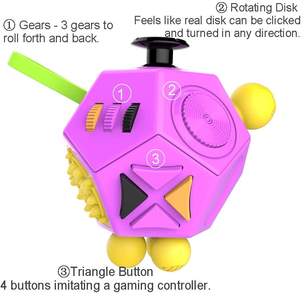 12 Sided Cube for Adults Anti Anxiety Dodecagon Cube Relieves Stress and  Decompression Controller Block Toys for Kids and Adult with ADHD ADD OCD  Autism in School - Walmart.com