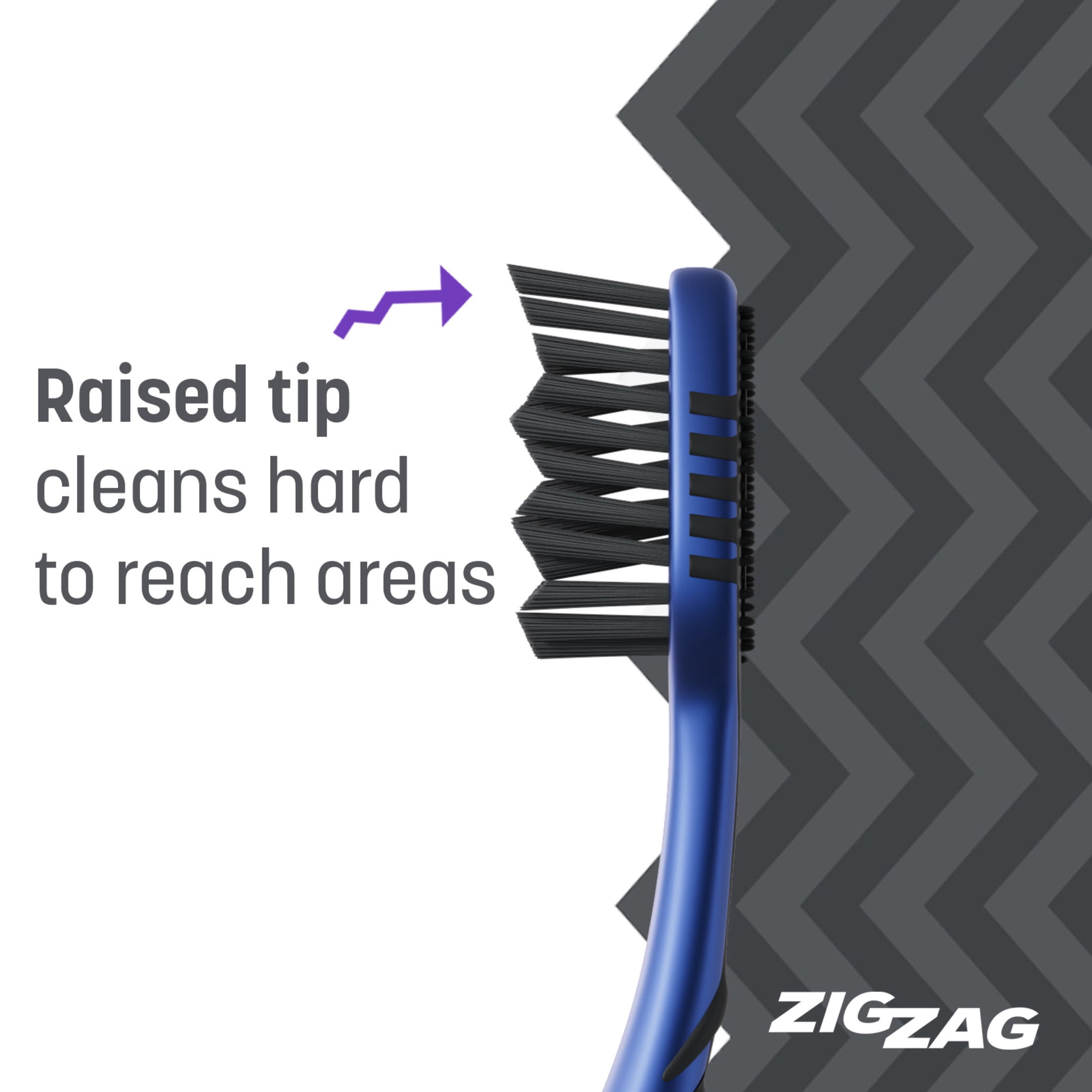 Colgate ZigZag Adult Soft Charcoal Toothbrushes, Soft Bristled Manual Toothbrushes, 4 Pack
