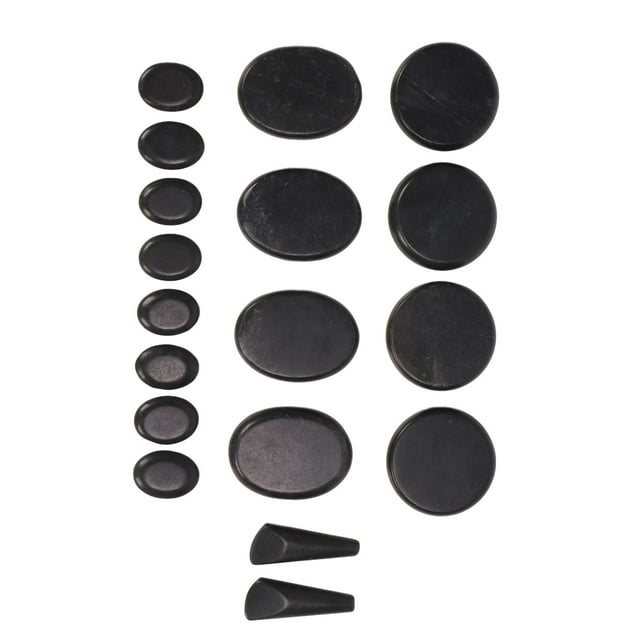 Hot Stone, Relieve Muscle Tension Reduce Discomfort Massage Hot Stone Basalt Smoothing Surfaces Different Size For Athletes For Spas 220V UK Plug