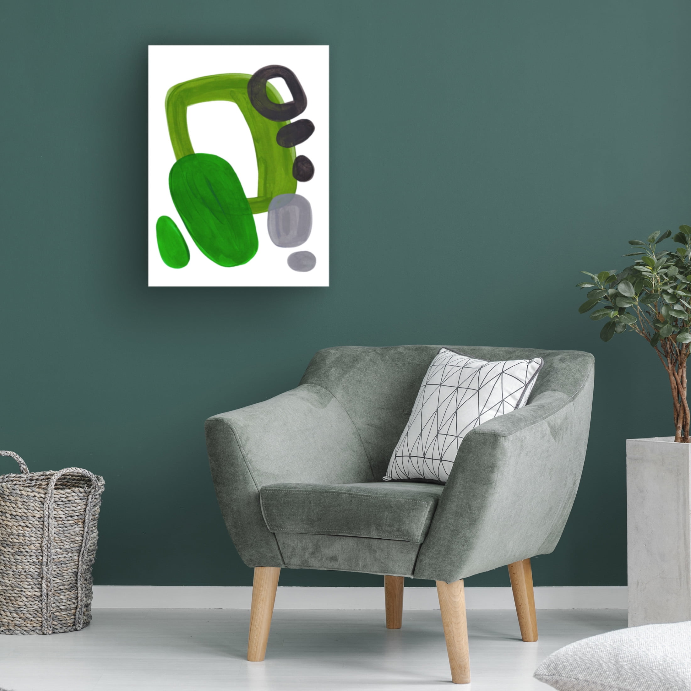 Trademark Fine Art Ejaaz Haniff  Midcentury Olive Canvas Wall Art