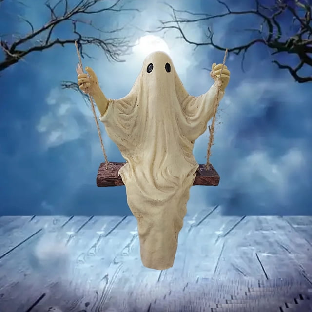 Estatua de Resina de Fantasma de Terror para Halloween, Adornos para Jardín, Exteriores, Festivales y Fiestas.