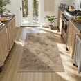 thumbnail image 3 of SUNDEREY 3'x5' Floral Easy Jute Rug,Area Rug 3x5ft Washable Bedroom Rug,Easy Jute Indoor Outdoor Carpet, Farmhouse Non Slip Khaki Floor Rug for Dining Room Office Entrance Kitchen,Vine&Fleur, 3 of 9