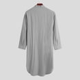 thumbnail image 4 of Ketyyh-chn99 Men Lightweight Fleece Robe Men's Long Sleeve Button Solid Color Shirt Nightdress Robe Size for 3XL,Watermelon Red, 4 of 4