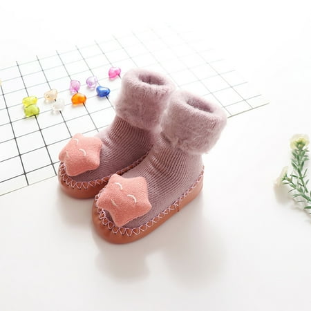 

TOWED22 Cute Shoes For Teen Girls Autumn And Winter Cute Children Toddler Shoes Boys And Girls Flat Bottom Floor Socks Shoes Non Blue