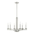 thumbnail image 6 of Livex Lighting Trumbull 6 Light Chandelier in Brushed Nickel, 6 of 10