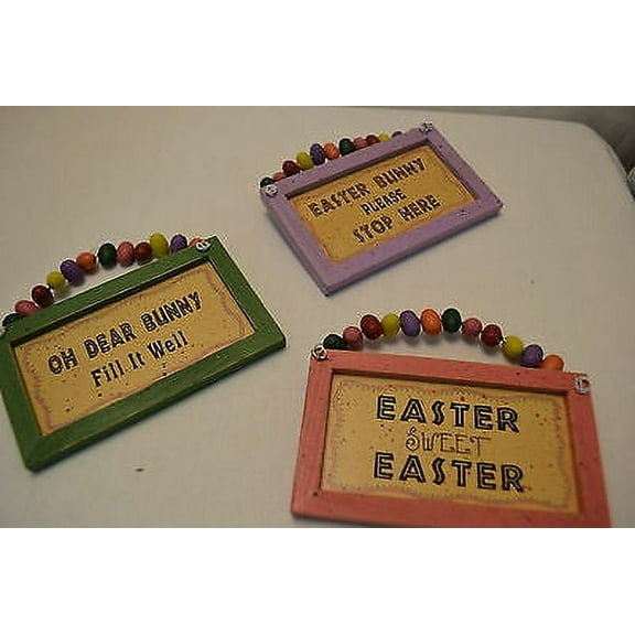 Ohio Wholesale Mini Small Easter Jelly Beans Ornaments Signs Decor 3pc
