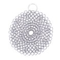 thumbnail image 1 of Stainless Steel Cast Iron Skillet Cleaner with Hanging Ring Practical Efficient Chainmail Cleaning Scrubber Kitchen Accessories, 1 of 10