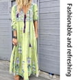 thumbnail image 5 of Vestido largo con estampado floral bohemio Cuello en V Cordón con cordones Ropa de manga larga Inevent AP000133-55B, 5 of 5