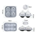 thumbnail image 6 of Tnobhg Ice Cube Mold Non-stick Easily Demoulding Funnel Design with Lid DIY Silicone 4 Grids Basketball Rugby Shape Ice Sphere Mold Kitchen Gadget, 6 of 8