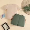 thumbnail image 4 of Tigivemen Baby Boy Clothes First Birthday Outfit Dinosaur Short Sleeved T Shirts Shorts 2Pcs Set Toddler Boys Outfits Green,2-3 Years, 4 of 4