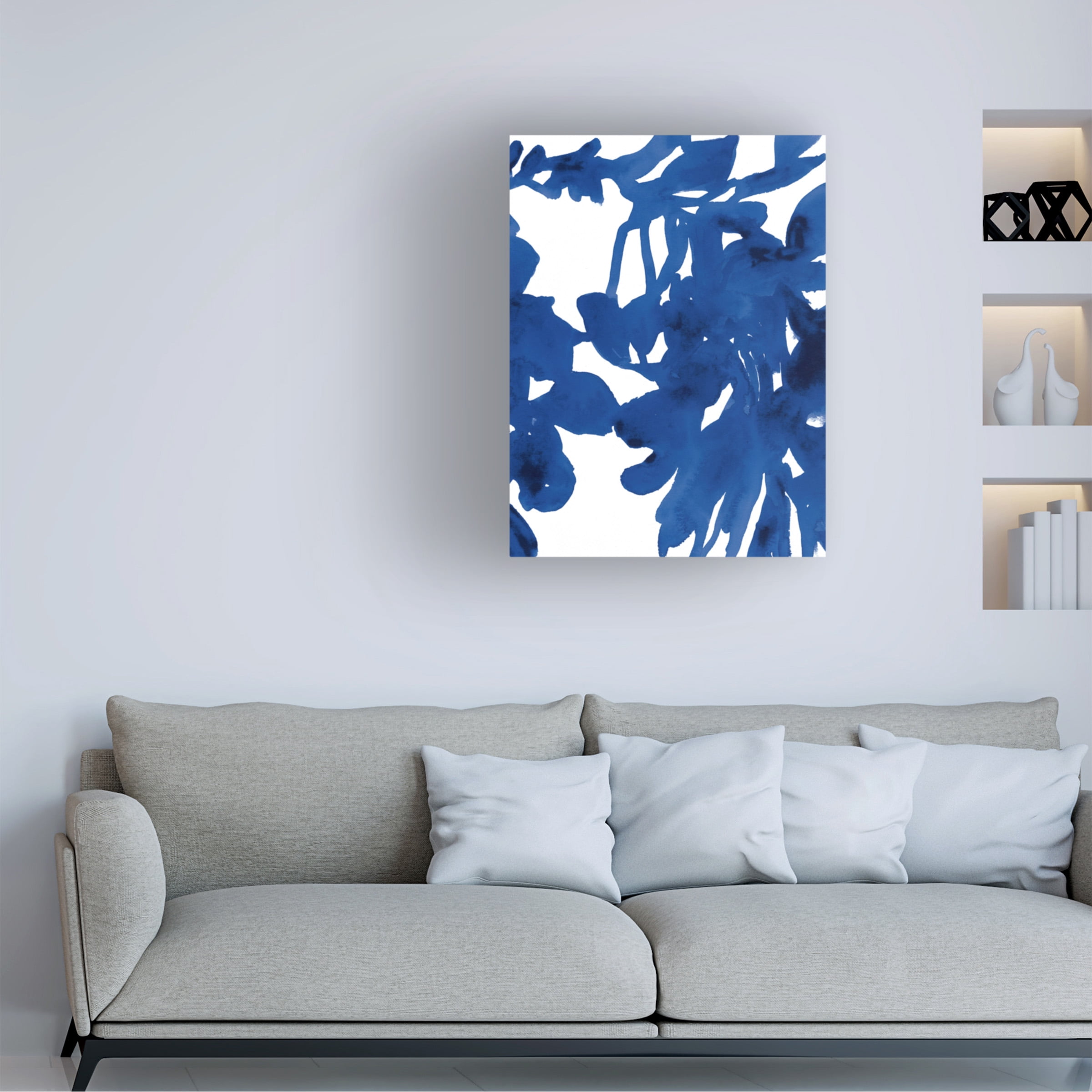 June Erica Vess 'Azure Silhouette I' Canvas Art
