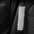 thumbnail image 3 of 6 paquetes de hombreras para cinturón, cubiertas de cinturón de coche con cristal brillante, accesorios de decoración de coche con diamantes compatibles con mujeres, 3 of 5
