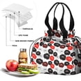 thumbnail image 4 of Pioneer Flower Floral Print Pattern Drawstring Lunch Bag Women - Drawstring Lunch Bag Insulated for Work Office - Stain-Resistant Large Lunchbags for Women with Multi-Pockets, 4 of 6