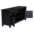 thumbnail image 6 of Solid Wood Entertainment / TV Stand with Open Shelves and 2 Doors in Black, 6 of 9