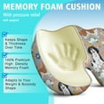 thumbnail image 5 of Premium Dog Pattern Memory Foam Seat Cushion Ergonomic Chair Pad for Office Chair, Car, Airplane & Bleachers Sciatica, Tailbone Hip & Back Pain Relief - Chair Cushion for Long Office Workers., 5 of 5