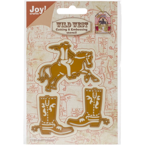 Joy! Crafts Cut & Emboss Die-Cowboy & Cowboy Boots, 1.625" to 2.5"
