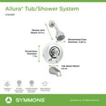 thumbnail image 5 of Allura Single Handle 2-Spray Tub/Shower System with VersaFlex™ Integral Diverter in Satin Nickel (Valve Included), 5 of 6
