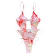 thumbnail image 4 of Conjunto de ropa de playa con almohadilla en el pecho para bikini sexy de color sólido para mujer Fridja  nalpqowj54843, 4 of 6