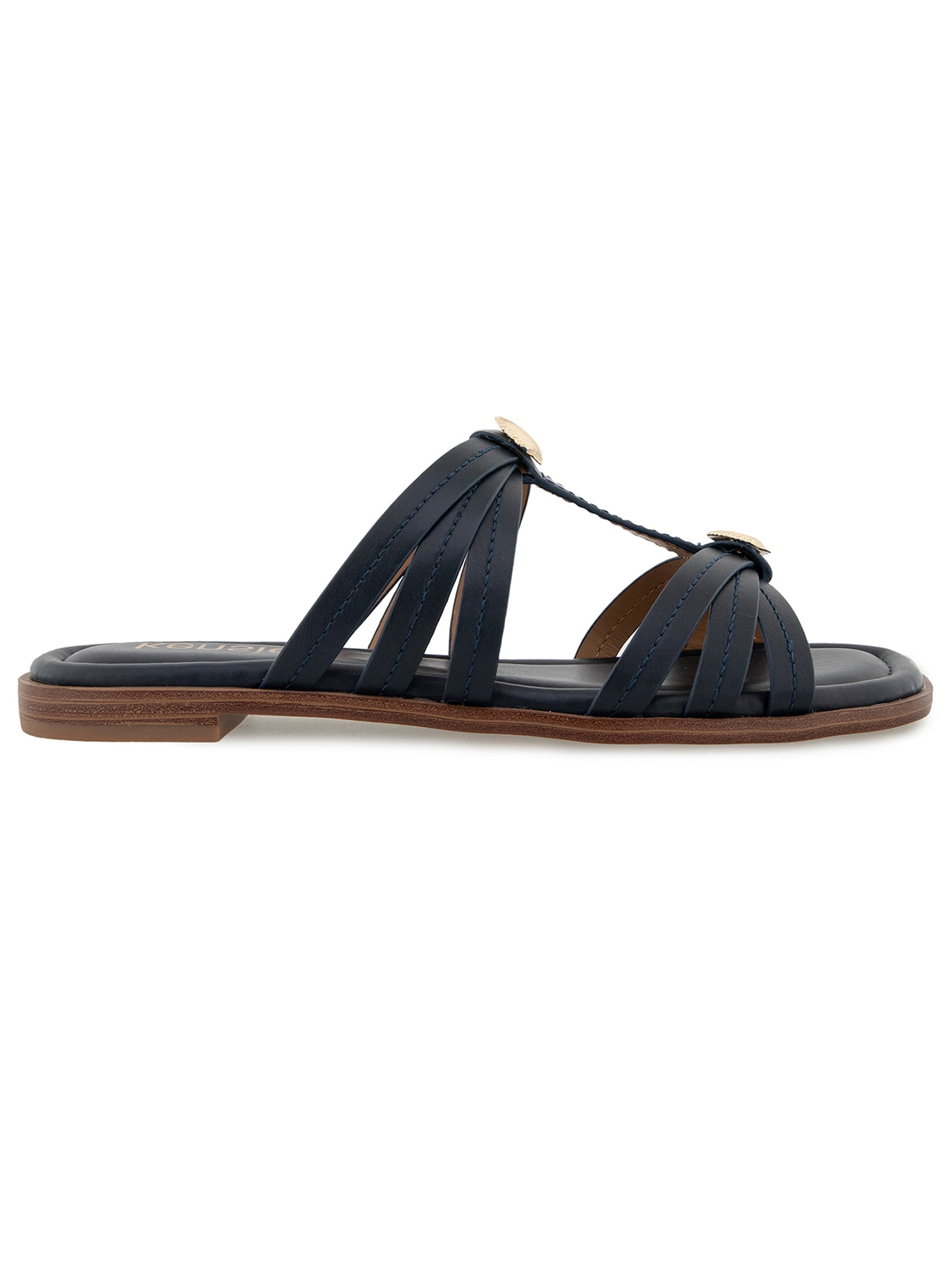 Kensie Women's Rallow Shell Strappy Slide Sandal