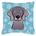 thumbnail image 1 of Carolines Treasures BB1665PW1414 Snowflake Weimaraner Fabric Decorative Pillow, 1 of 4