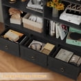 thumbnail image 5 of Homfa Tall Bookshelf with Drawers, Double Row 8 Cube 47'' Wide Bookcase for Living Room Office Small Space, Black, 5 of 7