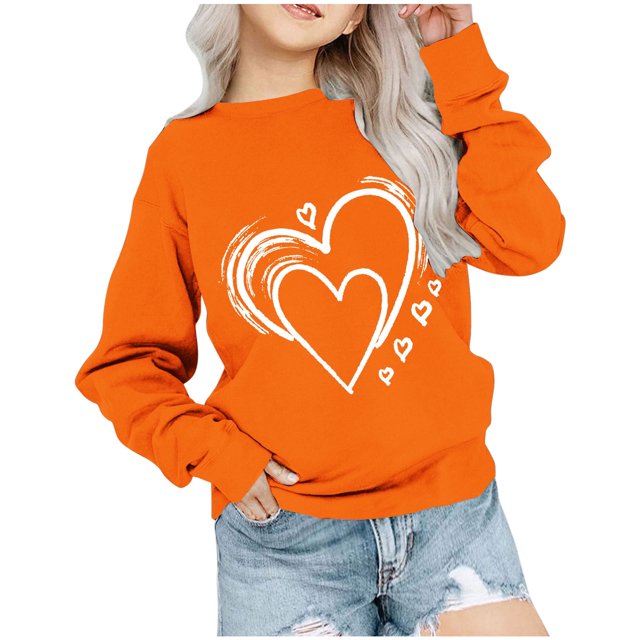 Sudadera de cuello redondo para niña hoksml, jersey de forro polar suave de peso medio, jersey de manga larga para niños en liquidación (tallas EE. UU.: 4-16)