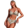 thumbnail image 2 of Womens Bikini Swimsuit Deep V High Waist Two Piece Swimwear Tummy Control Bathing Suit Beach Vacation, 2 of 8
