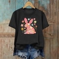 thumbnail image 5 of Otvok Easter Womens Vintage Floral Bunny Graphic T-Shirt Short Sleeve Crew Neck Summer Trendy Casual Soft Tee Blouse Outfits, 5 of 6
