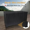 thumbnail image 4 of Lisonu 230 Gallon Outdoor Deck Box, Waterproof Resin Patio Storage with Lockable Lid, Hydraulic Hinges & Divider for Cushions, Pool, Garden Tools, Black, 4 of 9