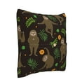 thumbnail image 2 of Bingfone Sloth Doing Yoga Linen Throw Pillow Covers Cushion Case Pocket Button Vintage Farmhouse Pillowcase for Sofa Couch Bed 20"x20", 2 of 9