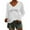 White, variant on Aocisk Womens Letter Print Loose Long Sleeve V-Neck T Shirt Blouse Casual Wear Tees Oversized Comfy Fall T Shirt White S