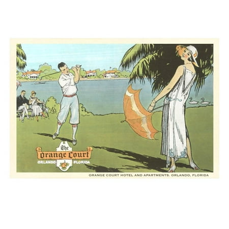 Golfing in Orlando, Florida Print Wall Art