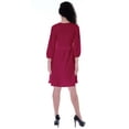 thumbnail image 4 of Moomaya Full Sleeves Gathered Dress w/ Ruffle Waist Casual Flowy Swing Dresses, 4 of 7