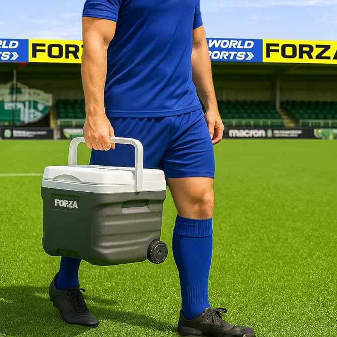 FORZA IceGuard Wheeled Cooler Box | Portable Ice Chest with Handle & Wheels – Keeps Contents Cold for 72 Hours – Ideal for Beach, BBQ, or Team Sports [20L 41L 47L 98L]