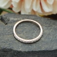 thumbnail image 3 of AFFY 0.33CT Moissanite Half Eternity Wedding Band Ring for Women in 14k Rose Gold over Silver-4.5, 3 of 6