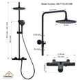 thumbnail image 6 of Boyel Living 3-Way Thermostatic Rain Shower Faucet with Handheld Shower Wall Exposed Install,Matte Black, 6 of 8