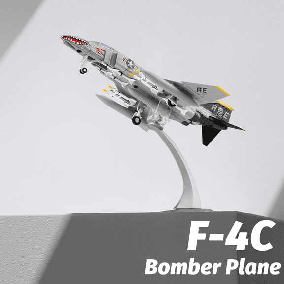 1/100 Scale F-4C PhantomⅡAttack Plane Metal Fighter Military Model Fairchild Republic Diecast Plane Model for Commemorate Collection or Gift