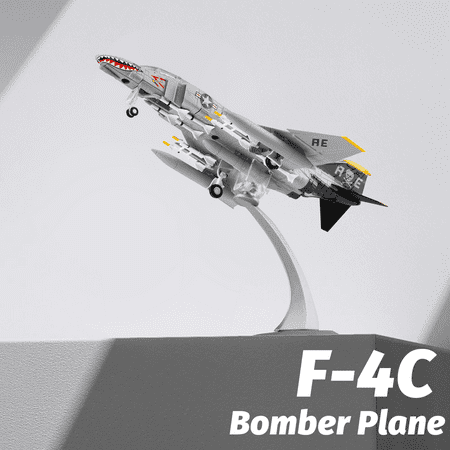 1/100 Scale F-4C Phantom?Attack Plane Metal Fighter Military Model Fairchild Republic Diecast Plane Model for Commemorate Collection or Gift