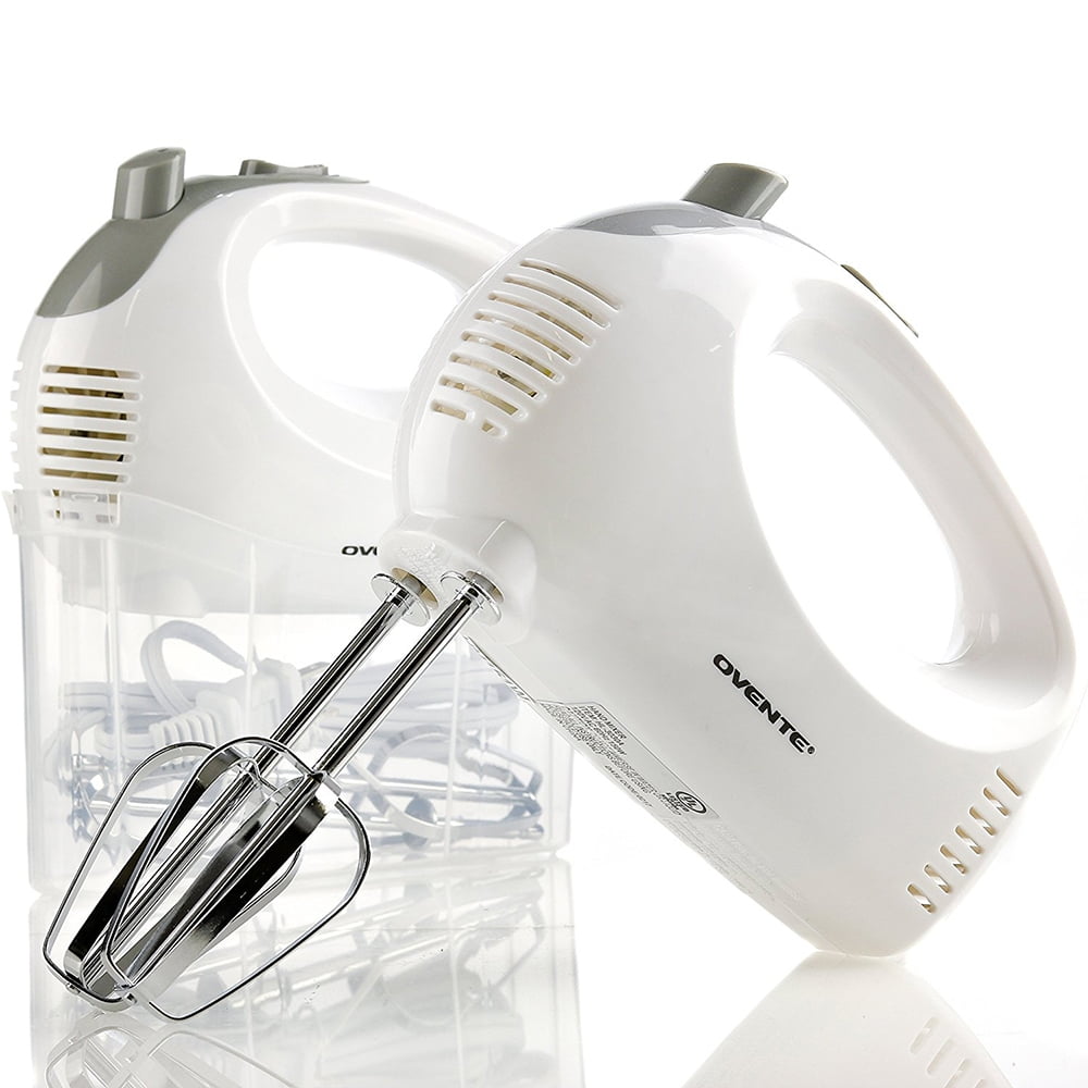 Ovente Portable 5 Speed Mixing Electric Hand Mixer with Stainless Steel