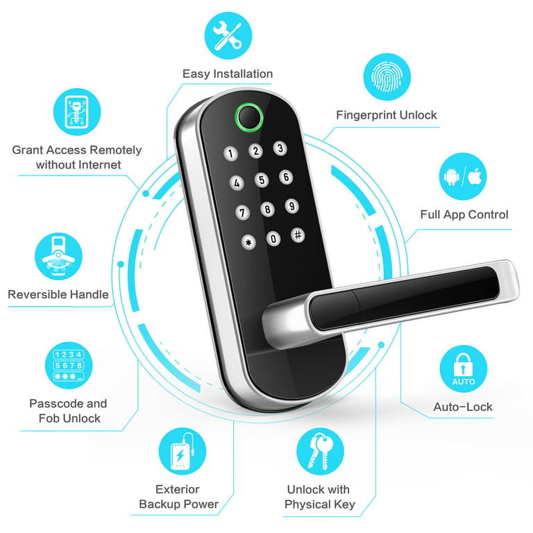 Sifely Smart Lock, Keyless Entry Door Lock, Smart Door Lock, Keypad Door  Lock, Fingerprint Door Lock, Biometric Door Lock, Keypad Entry Door Lock