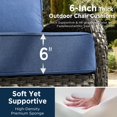 thumbnail image 6 of Unnifurnzi 10 Pieces Patio Furniture with Fire Pit-6'' Thick Cushions Outdoor Furniture with Swivel Rocker Chairs Couch and Ottoman Wicker Patio Furniture for Deck Porch Garden Poolside-Gray/Blue, 6 of 7