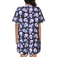 thumbnail image 3 of Xecao crystal flower Skull print Swimsuit for women, Summer-ready, sporty style.Quick-dry fabric. Many sizes & colors., 3 of 9