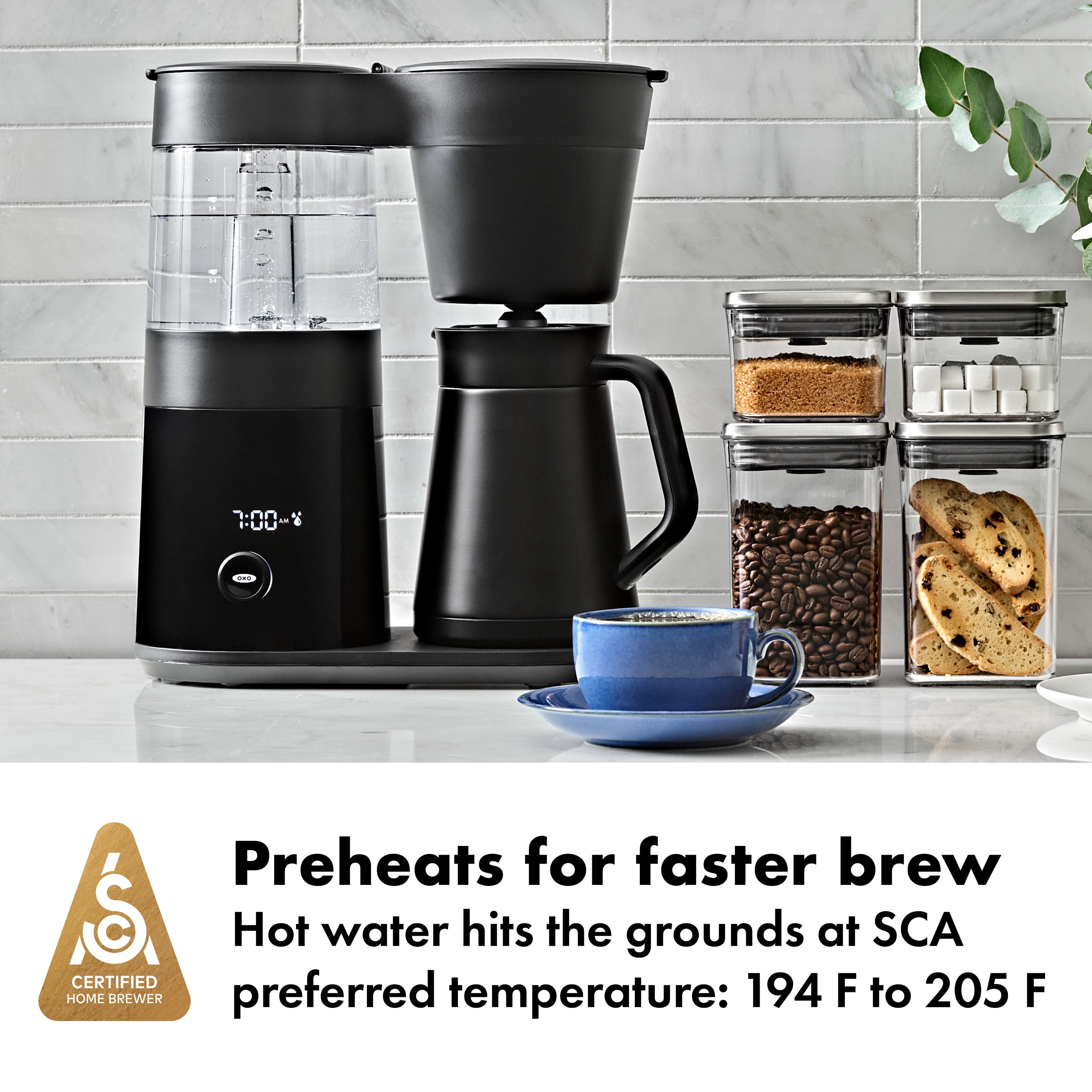 OXO Brew 9-Cup Coffee Maker with Stainless Steel Carafe, Matte Black