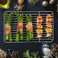 thumbnail image 4 of 1 Pack High Strength Roasting Racks,Rectangle Baking Rack,QZS Stainless Steel Grid Wire Rack,Kitchen Nonstick Net Rack for Cooking Roasting Drying,BBQ Camping Supplies 9"x 7", 4 of 7