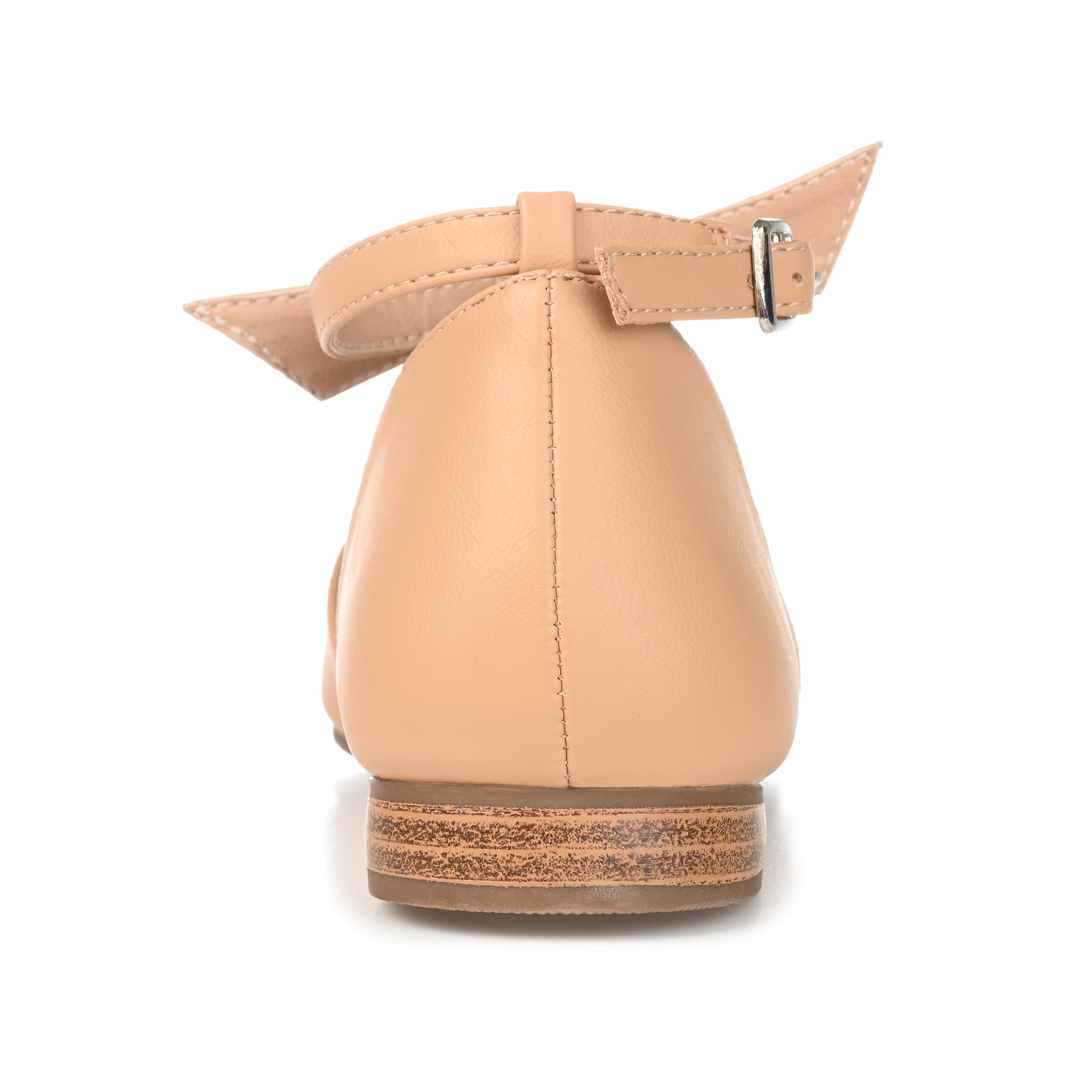 Journee Womens Vielo Ballet Almond Toe Buckle Flats, Widths Available
