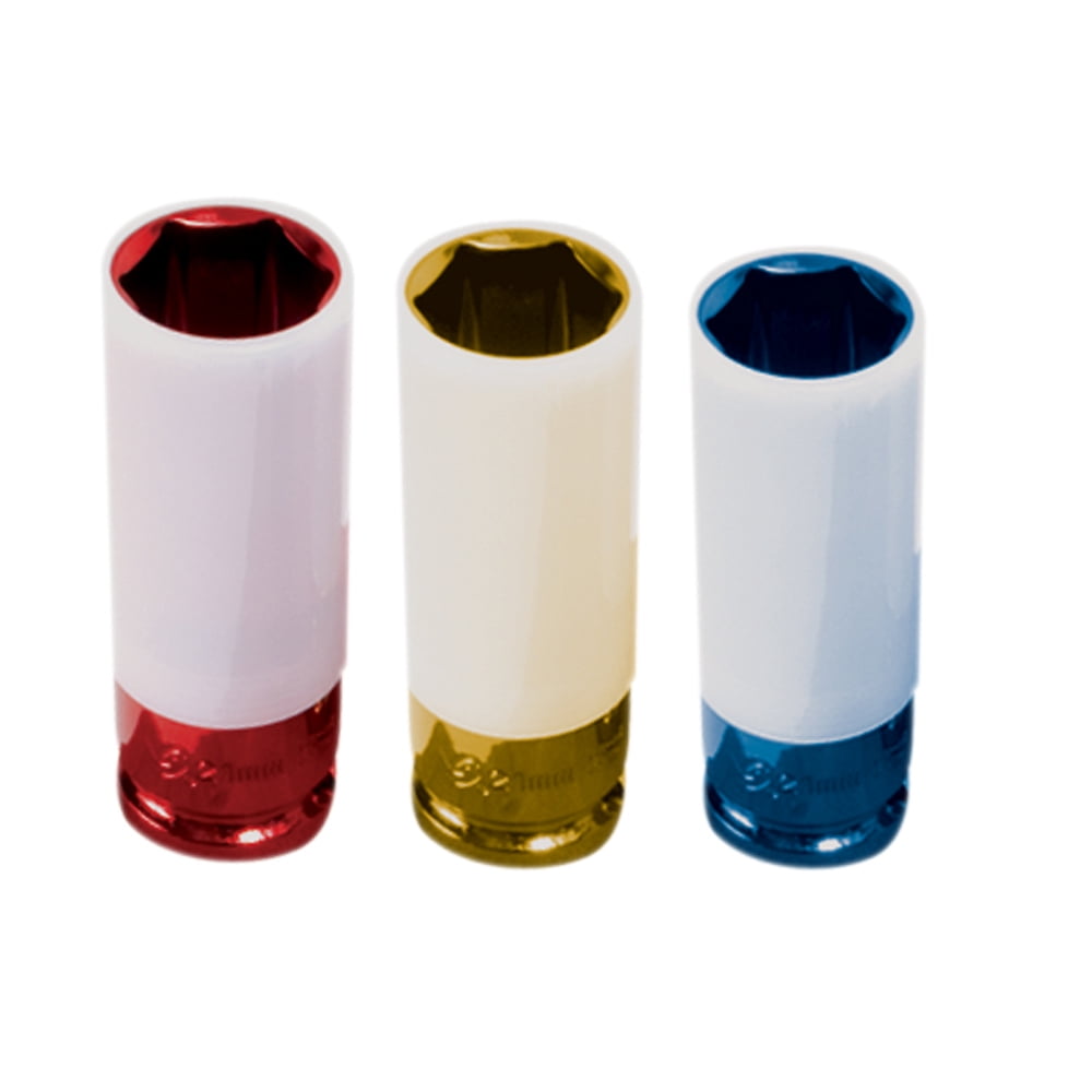 Sunex 2842 3-Piece 1/2" Drive Metric Wheel Protector Impact Socket Set
