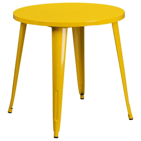 Flash Furniture 30'' Round Metal Indoor-Outdoor Table, Multiple Colors